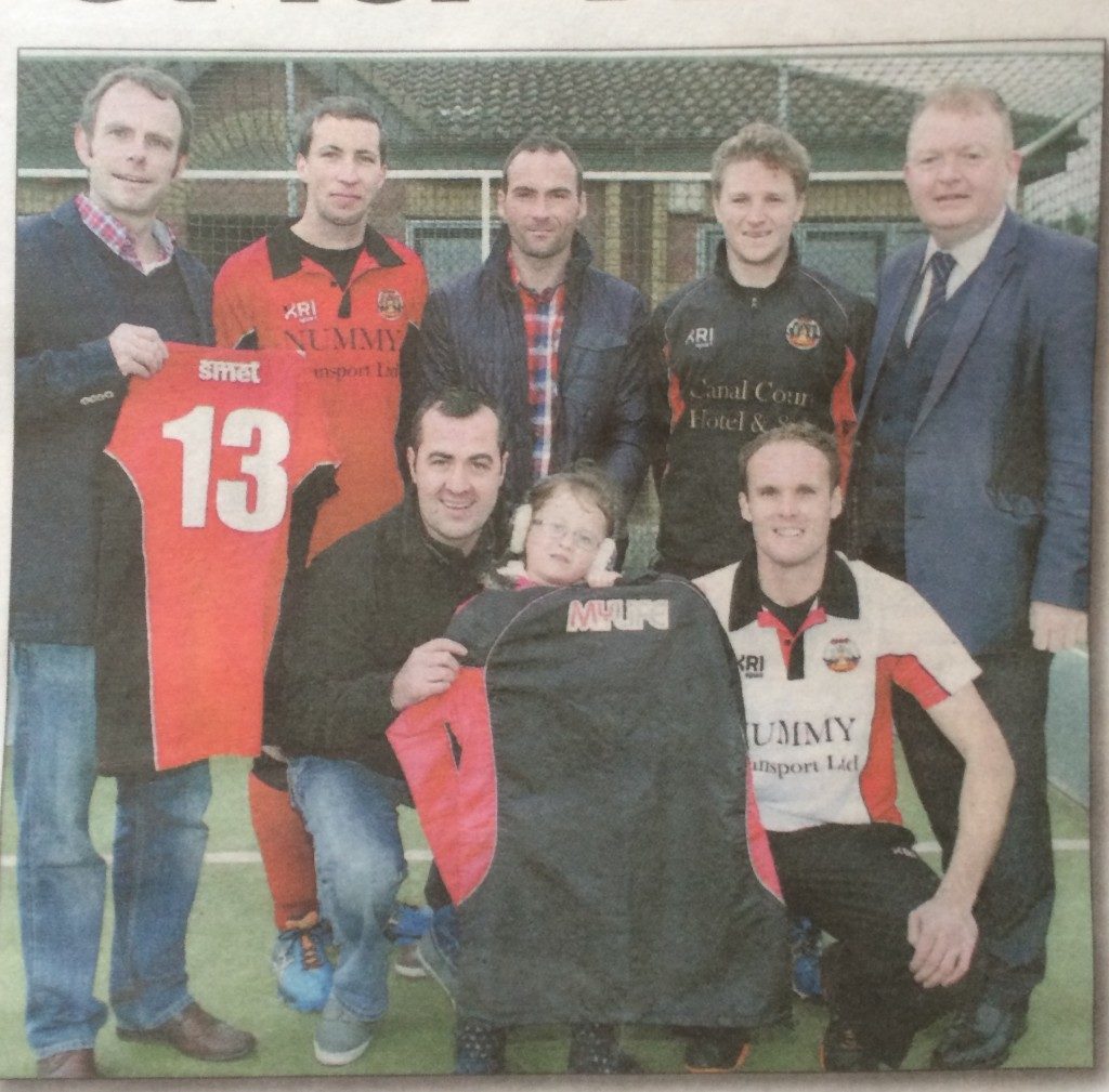 Newry Olympic Hockey Club Firsts Strip jointly sponsored with Smet Building Products & Nummy Transport