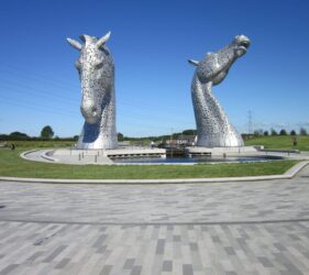 copyright Andy Scott _ andy@scottsculptures.co.uk _The Kelpies with hardscaping_long image_SMET High Strength bedding