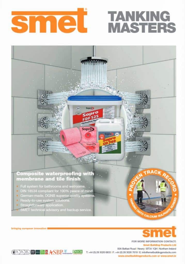 SMET Tanking Masters_composite waterproofing with membrane and tile finish