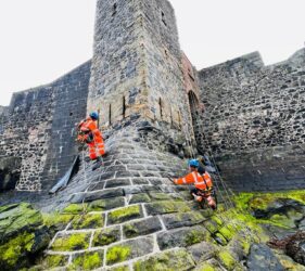 Rainey Restoration | repointing of Norman Tower | SMET NHL 5