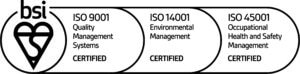 SMET is BSI ISO 9001: 2015, ISO 14001: 2015 and ISO 45001:2018 registered