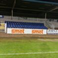 Newry City Athletic Football Club grounds | SMET sponsors a sign | 2017