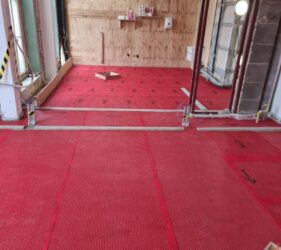 Fast track SMART® Flooring Renovation System_Sopro 1188 PG-X Mesh_installed by McDaids Screeding on behalf London Projects