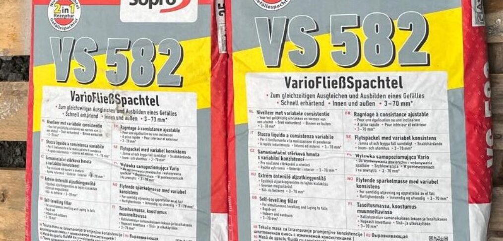 Flexible mouldability and self levelling Sopro vs 582